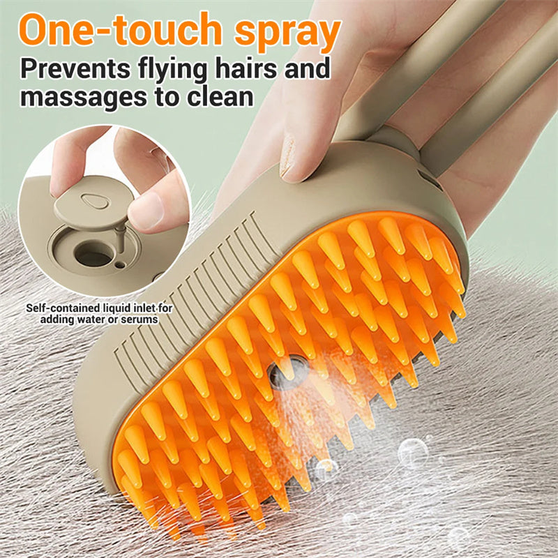 3-in-1 Electric Pet Steam Brush