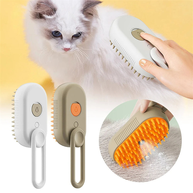 3-in-1 Electric Pet Steam Brush