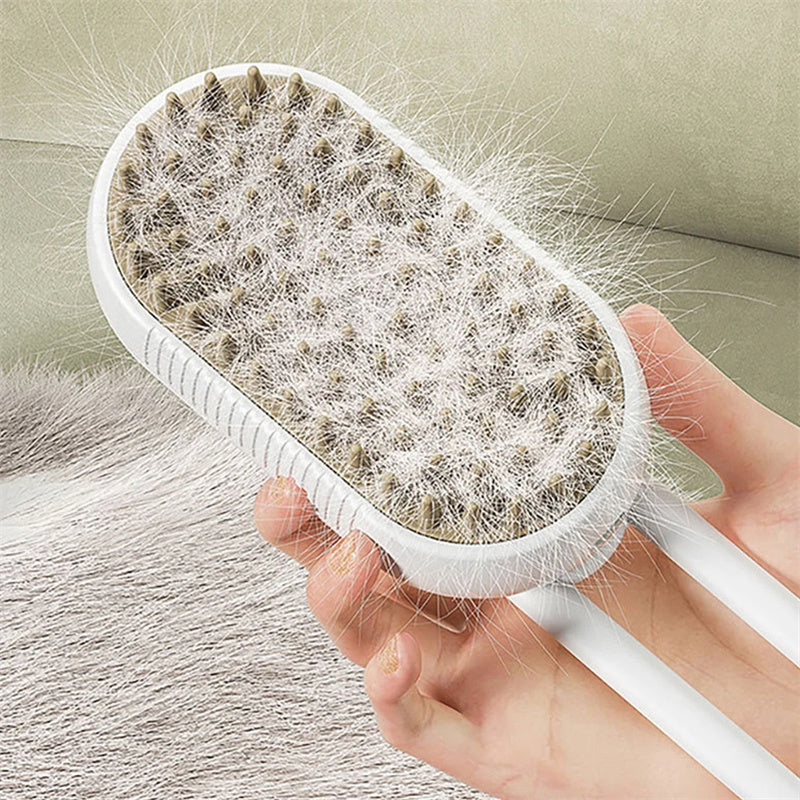 3-in-1 Electric Pet Steam Brush